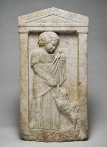 Mergaitės Melisto antkapis, 340 m. pr. Kr. Harvardo meno muziejus, Kembridžas, JAV