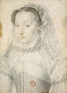 Francois couet, Marie de Cleves, Princess of Condé Portrait, 1571. Paris